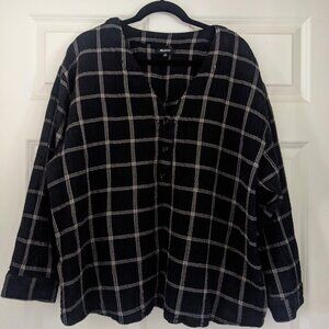 Madewell Lightspun Evert Top in Windowpane